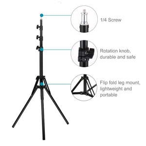 PULUZ Supporto per treppiede pieghevole inverso a 4 sezioni, altezza 1,8 m, p...