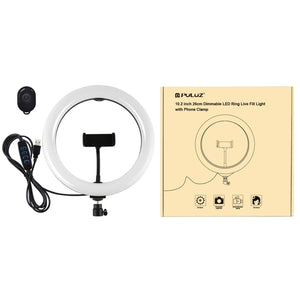 PULUZ 10,2 pouces 26 cm USB 3 modes Dimmable Double température de couleur...