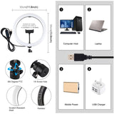 PULUZ 11,8 pouces 30 cm USB 3 modes Dimmable Double température de couleur...