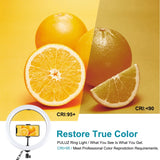 PULUZ 11,8 pouces 30 cm RGB LED Dimmable Double Température de Couleur LED Cu...