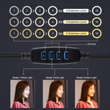PULUZ 7,9 pouces 20 cm USB 3 modes Dimmable Double température de couleur ...