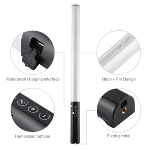 PULUZ RGB Bunter Foto-LED-Stick Tragbares LED-Fülllicht mit Temperatur...