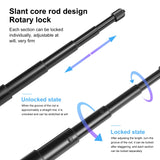 PULUZ Doppelkopf-Motorradklemmen mit 150 cm Teleskop-Selfie-Stick – Universelle feste Halterung für Insta360 X4, Action Cam und Smartphone