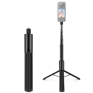 Unsichtbarer Selfie-Stick mit Stativ für Insta360 X4 / X3 – Ständer aus Aluminiumlegierung, kompakt und tragbar