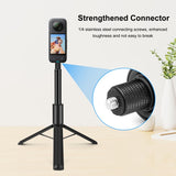 Unsichtbarer Selfie-Stick mit Stativ für Insta360 X4 / X3 – Ständer aus Aluminiumlegierung, kompakt und tragbar