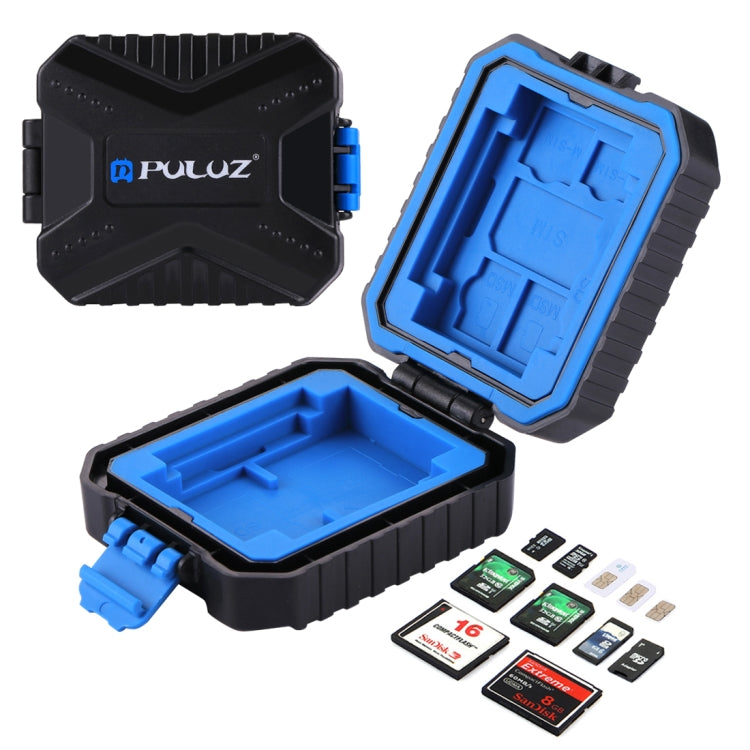 PULUZ 11-in-1-Speicherkartenhülle für 3SIM + 2XQD + 2CF + 2... Karten