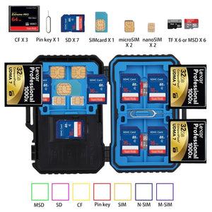 PULUZ Kartenleser + Speicherkartenetui 22 in 1 für 1 SIM-St...