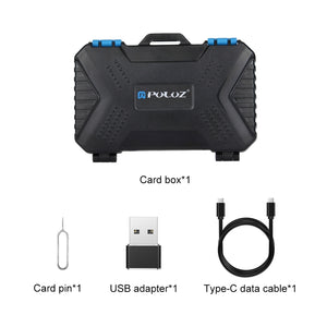 PULUZ Kartenleser + Speicherkartenetui 22 in 1 für 1 SIM-St...