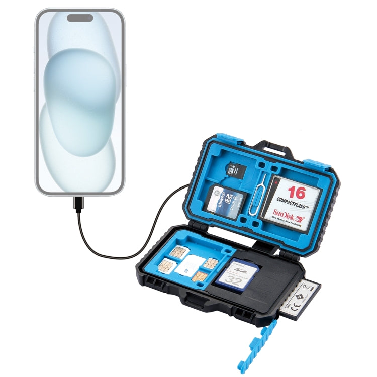 PULUZ Kartenleser + Speicherkartenetui 22 in 1 für 1 SIM-St...