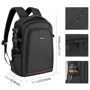 Zaino Professionale PULUZ per Fotocamera DSLR e Stabilizzatore PTZ – Impermeabile, Antiscivolo e Resistente per Viaggi e Sport