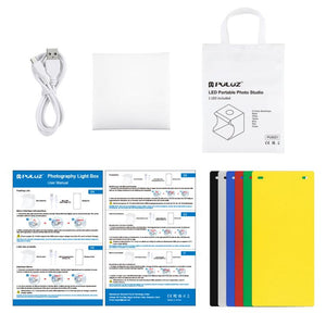 PULUZ Kit tenda da studio pieghevole portatile da 550LM per illuminazione fot...