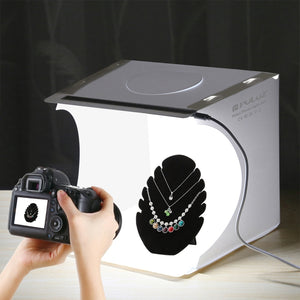 PULUZ Kit tenda da studio pieghevole portatile da 550LM per illuminazione fot...