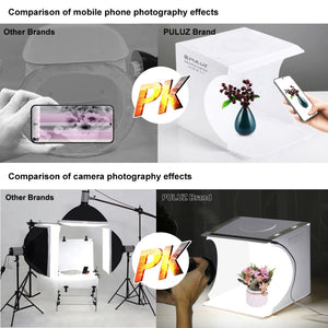 PULUZ Kit tenda da studio pieghevole portatile da 550LM per illuminazione fot...