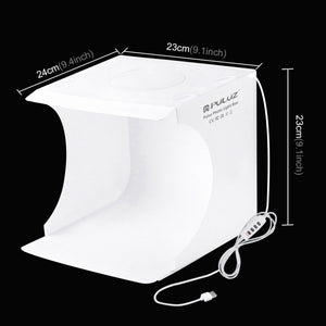 PULUZ 23cm LED Anneau Lumineux Pliable Panneau LED Éclairage Portable...