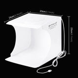 PULUZ 23cm LED Anneau Lumineux Pliable Panneau LED Éclairage Portable...