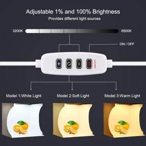 PULUZ 23cm LED Anneau Lumineux Pliable Panneau LED Éclairage Portable...