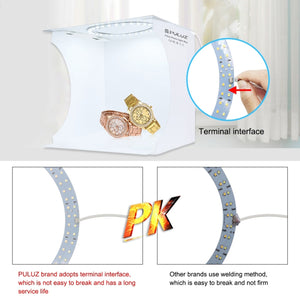 PULUZ 23cm LED Anneau Lumineux Pliable Panneau LED Éclairage Portable...