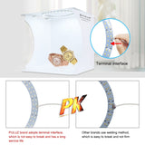 PULUZ 23cm LED Anneau Lumineux Pliable Panneau LED Éclairage Portable...