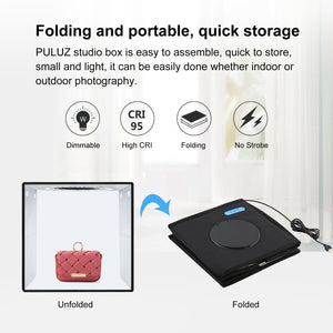 PULUZ 25 cm pliable portable haute 97 CRI anneau lumière photographie éclairage...