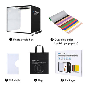 PULUZ 25 cm pliable portable haute 97 CRI anneau lumière photographie éclairage...