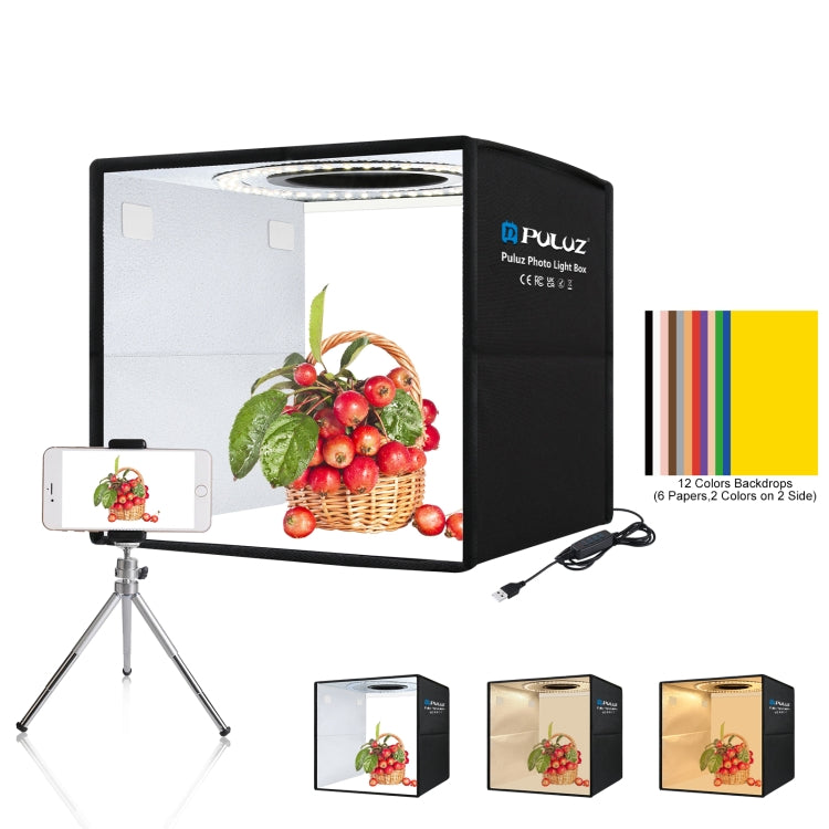 PULUZ 25cm Anneau de température pliable portable 3 modes double couleur...