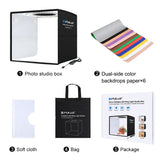 PULUZ 25 cm Pieghevole Portatile 3 Modalità Doppia Temperatura di Colore Anel...