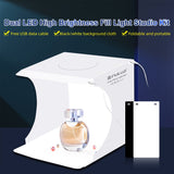 PULUZ Studio Fotografico Portatile LED 20 cm – 2 Pannelli Pieghevoli, 1100LM