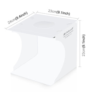 PULUZ Studio Fotografico Portatile LED 20 cm – 2 Pannelli Pieghevoli, 1100LM