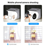 PULUZ Studio Fotografico Portatile LED 20 cm – 2 Pannelli Pieghevoli, 1100LM
