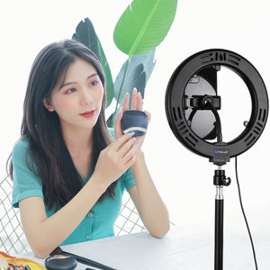 PULUZ 7,9 Zoll 20 cm USB 3-Modus dimmbar Dual-Farbtemperatur ...