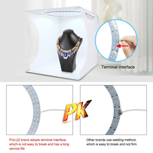 PULUZ 30 cm pieghevole portatile pannello luminoso ad anello illuminazione fo...