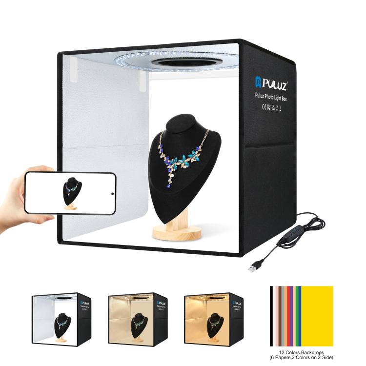 PULUZ 40cm Anneau Lumineux Pliable Portable USB Photographie Éclairage T...