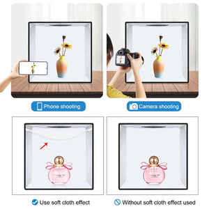 PULUZ 40 cm Pieghevole Luce Anulare Portatile USB Illuminazione Fotografica T...