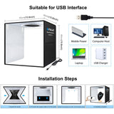 PULUZ 40 cm Pieghevole Luce Anulare Portatile USB Illuminazione Fotografica T...