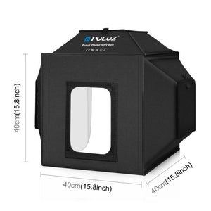 PULUZ 40 cm Pieghevole 72 W 5500 K Tenda da studio Soft Box Kit di illuminazi...