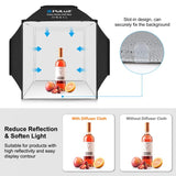 PULUZ 40 cm Pieghevole 72 W 5500 K Tenda da studio Soft Box Kit di illuminazi...