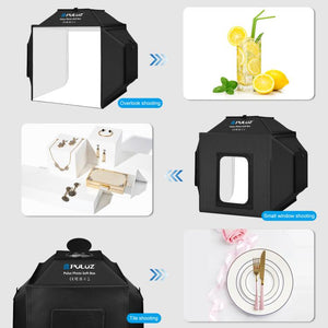 PULUZ 40 cm Pieghevole 72 W 5500 K Tenda da studio Soft Box Kit di illuminazi...