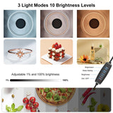 PULUZ 50 cm faltbares tragbares Fotobeleuchtungsstudio – Professionelle Lichtbox mit einstellbarem LED-Licht
