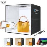 PULUZ 50 cm faltbares tragbares Fotobeleuchtungsstudio – Professionelle Lichtbox mit einstellbarem LED-Licht