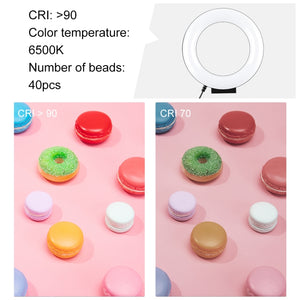 PULUZ 4,7 Zoll 12 cm gebogene Oberfläche USB-LED-Selfie-Ring mit weißem Licht ...