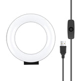 PULUZ 4,7 Zoll 12 cm gebogene Oberfläche USB-LED-Selfie-Ring mit weißem Licht ...