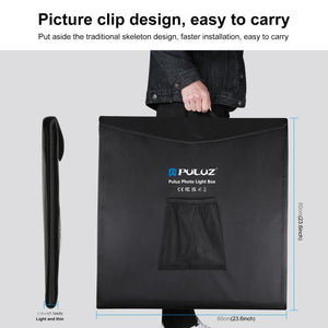 PULUZ Photo Studio Light Box Tenda portatile 60 x 60 x 60 cm LED 5500K Luce b...