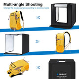 PULUZ Photo Studio Light Box Tenda portatile 60 x 60 x 60 cm LED 5500K Luce b...