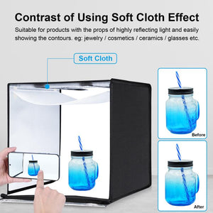PULUZ Photo Studio Light Box Tenda portatile 60 x 60 x 60 cm LED 5500K Luce b...
