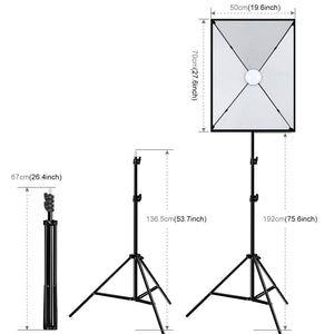 PULUZ 50x70cm Studio-Softbox + 2m Stativ + Foto-Kit