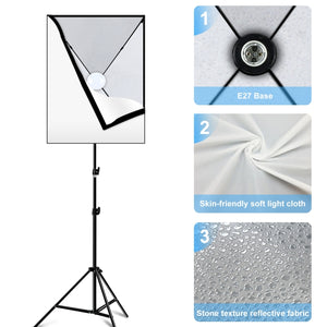 PULUZ 50x70cm Studio-Softbox + 2m Stativ + Foto-Kit
