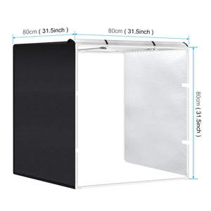 PULUZ 80 cm pieghevole portatile 80 W 9050LM luce bianca illuminazione fotogr...