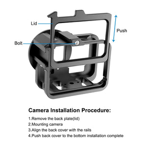 PULUZ für GoPro HERO12 Schwarz /11 Schwarz /10 Schwarz /9 Schwarz, verdickter Gehäusekäfig ...