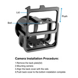 PULUZ für GoPro HERO12 Schwarz /11 Schwarz /10 Schwarz /9 Schwarz, verdickter Gehäusekäfig ...