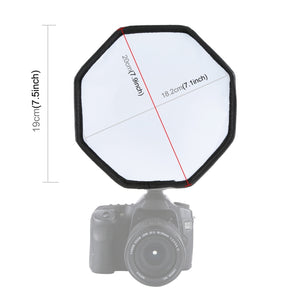 Softbox diffusore di luce flash morbido pieghevole stile ottagonale PULUZ da ...